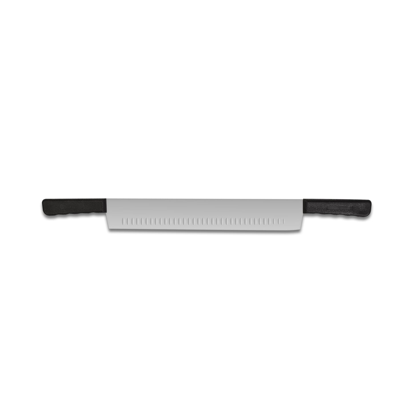 40cm double handle cheese cutter knife fluted edge