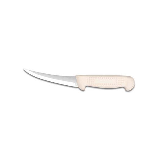 12.5cm curved stiff boning knife hollow grind edge